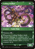 Coiling Stalker (Showcase) (NEO-346) - Kamigawa: Neon Dynasty: (Showcase) Foil