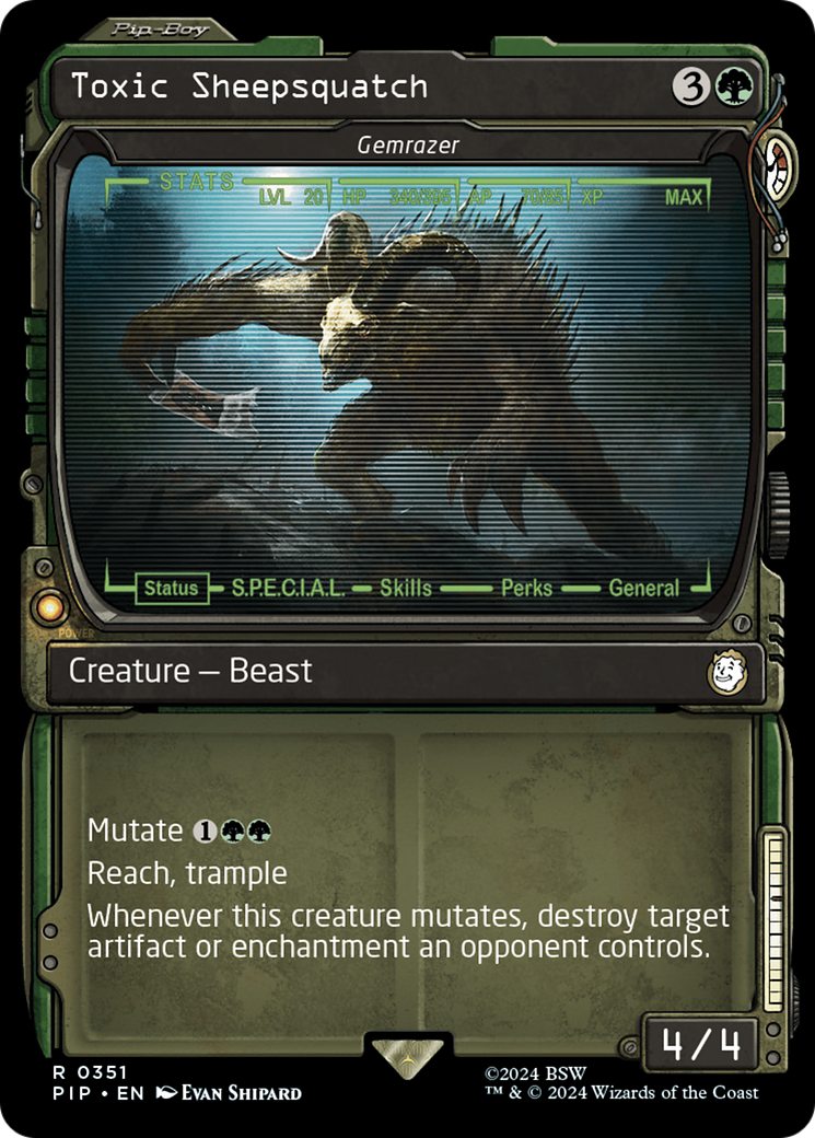 Toxic Sheepsquatch - Gemrazer (Showcase) (PIP-351) - Fallout / Toxic Sheepsquatch: (Showcase)