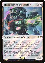 Space Marine Devastator (Surge Foil) (40K-014) - Warhammer 40,000 Commander Foil