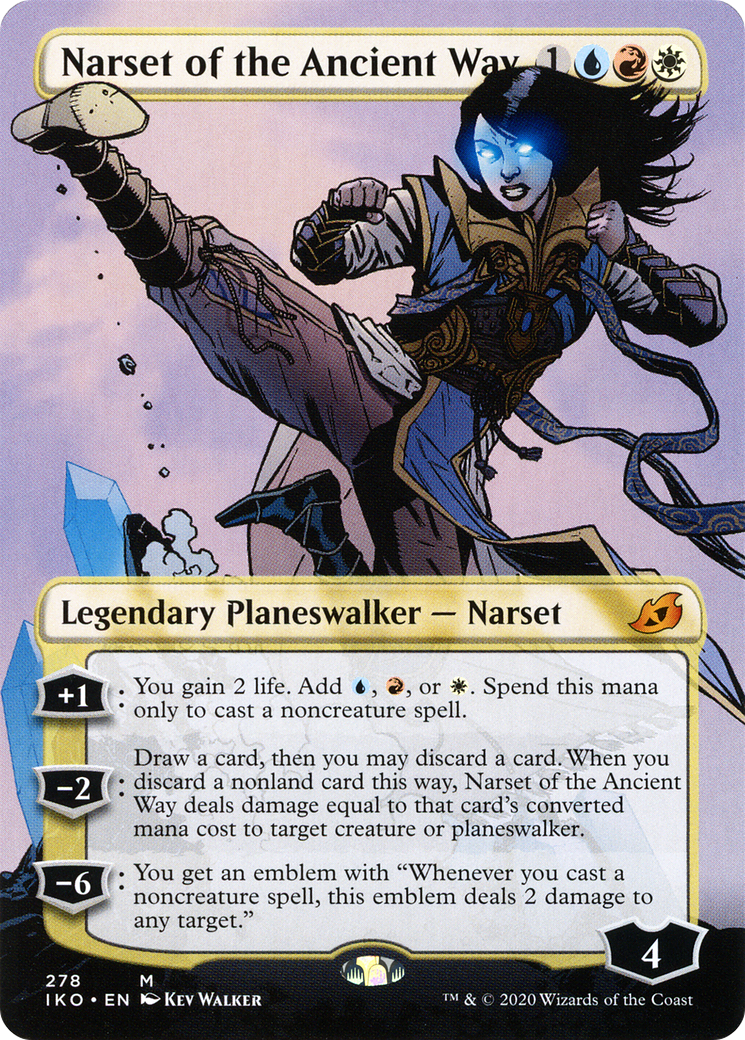 Narset of the Ancient Way (Borderless) (IKO-278) - Ikoria: Lair of Behemoths (Borderless)