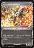 Sky-Blessed Samurai (Showcase) (NEO-314) - Kamigawa: Neon Dynasty: (Showcase) Foil