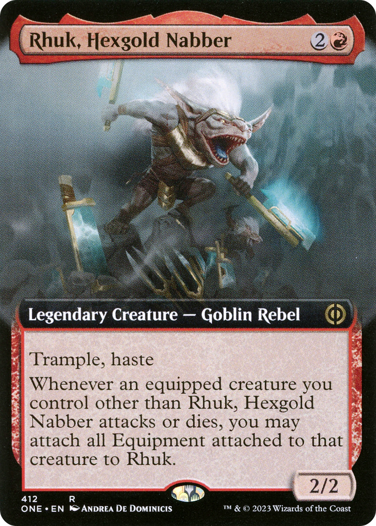 Rhuk, Hexgold Nabber (Extended Art) (ONE-412) - Phyrexia: All Will Be One: (Extended Art)