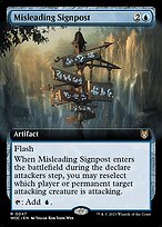 Misleading Signpost (Extended Art) (WOC-047) - Wilds of Eldraine Commander: (Extended Art)