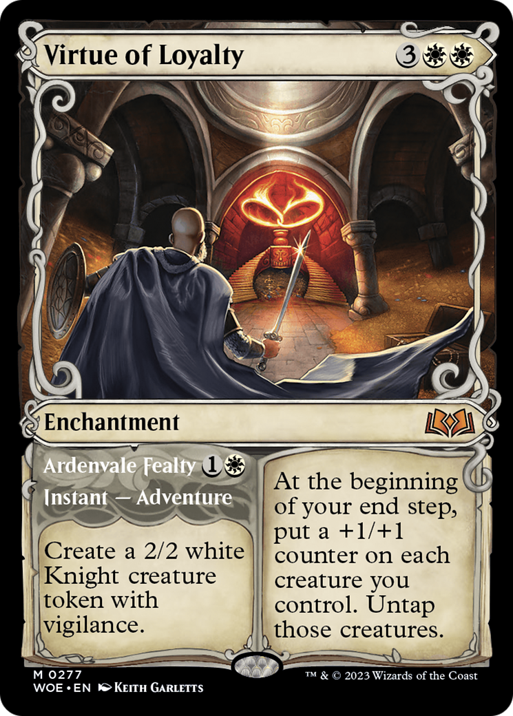 Virtue of Loyalty (Showcase) (WOE-277) - Wilds of Eldraine: (Showcase) Foil