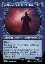 Gandalf, Friend of the Shire (Showcase) (Surge Foil) (LTR-800) - The Lord of the Rings: Tales of Middle-earth: (Showcase) (Borderless) Foil