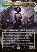 Aminatou, Veil Piercer (Borderless) (DSC-001) - Duskmourn: House of Horror Commander