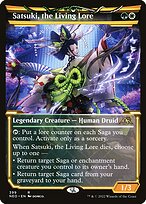 Satsuki, the Living Lore (Showcase) (NEO-399) - Kamigawa: Neon Dynasty: (Showcase) Foil