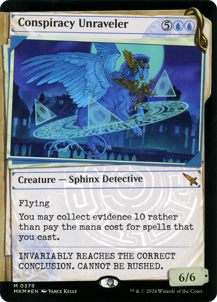Conspiracy Unraveler (Showcase) (Invisible Ink) (MKM-379) - Murders at Karlov Manor: (Showcase) Foil