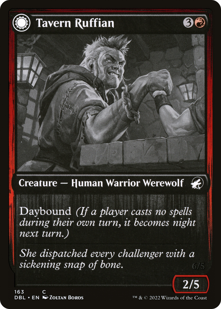 Tavern Ruffian (DBL-163) - Innistrad: Double Feature: (Double Faced Transform) Foil