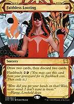 Faithless Looting (STA-038) - Strixhaven Mystical Archive: (Showcase) (Borderless) Foil