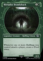 Meriadoc Brandybuck (Showcase) (Surge Foil) (LTR-806) - The Lord of the Rings: Tales of Middle-earth: (Showcase) (Borderless) Foil