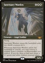 Sanctuary Warden (Showcase) (Foil Etched) (SNC-443) - Streets of New Capenna: (Showcase) Foil