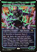 Hidetsugu, Devouring Chaos (Neon Green) (NEO-430) - Kamigawa: Neon Dynasty: (Showcase) Foil