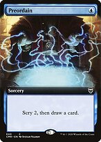 Preordain (Extended Art) (CMR-640) - Commander Legends: (Extended Art) Foil