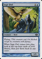 Sage Owl (8ED-098) - 8th Edition Foil