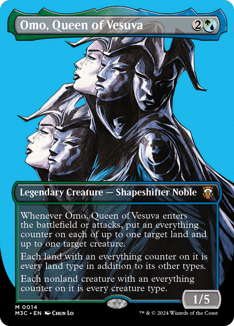 Omo, Queen of Vesuva (Borderless) (M3C-014) - Modern Horizons 3 Commander