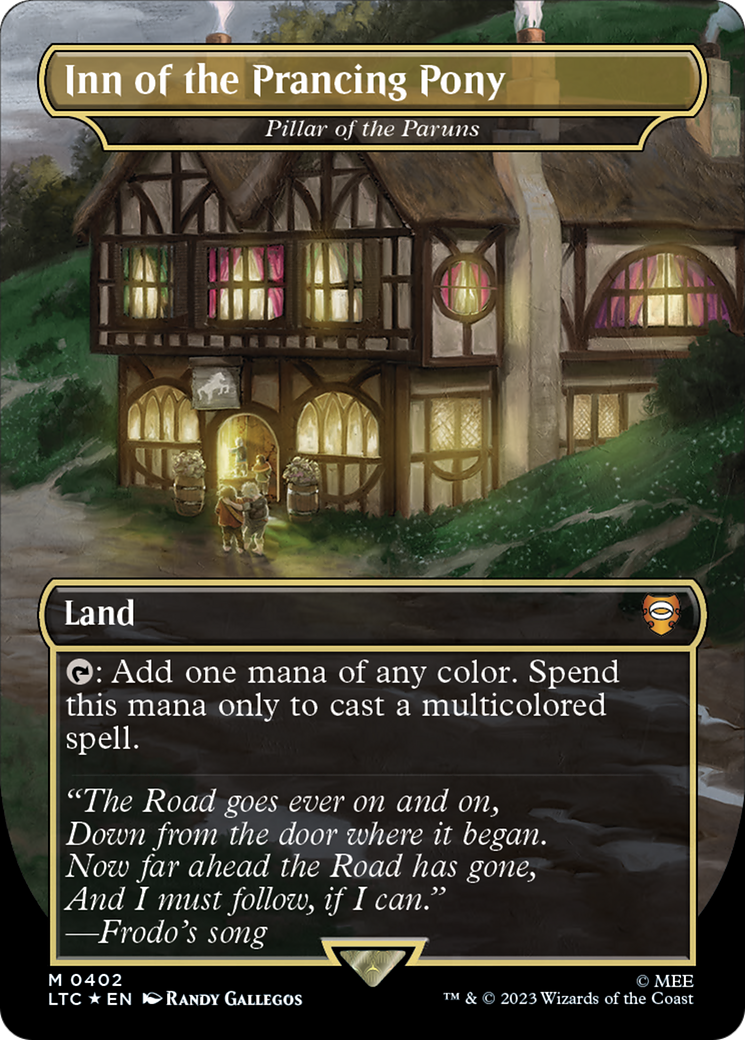 Inn of the Prancing Pony - Pillar of the Paruns (Surge Foil) (LTC-402) - Tales of Middle-earth Commander / Inn of the Prancing Pony (Borderless) Foil