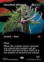 Craterhoof Behemoth (Borderless) (TDM-346) - Tarkir: Dragonstorm: (Showcase)