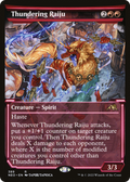 Thundering Raiju (Showcase) (NEO-389) - Kamigawa: Neon Dynasty: (Showcase) Foil