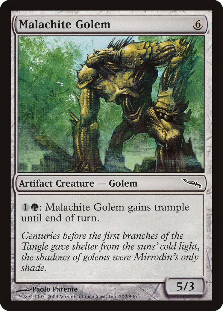 Malachite Golem (MRD-202) - Mirrodin Foil