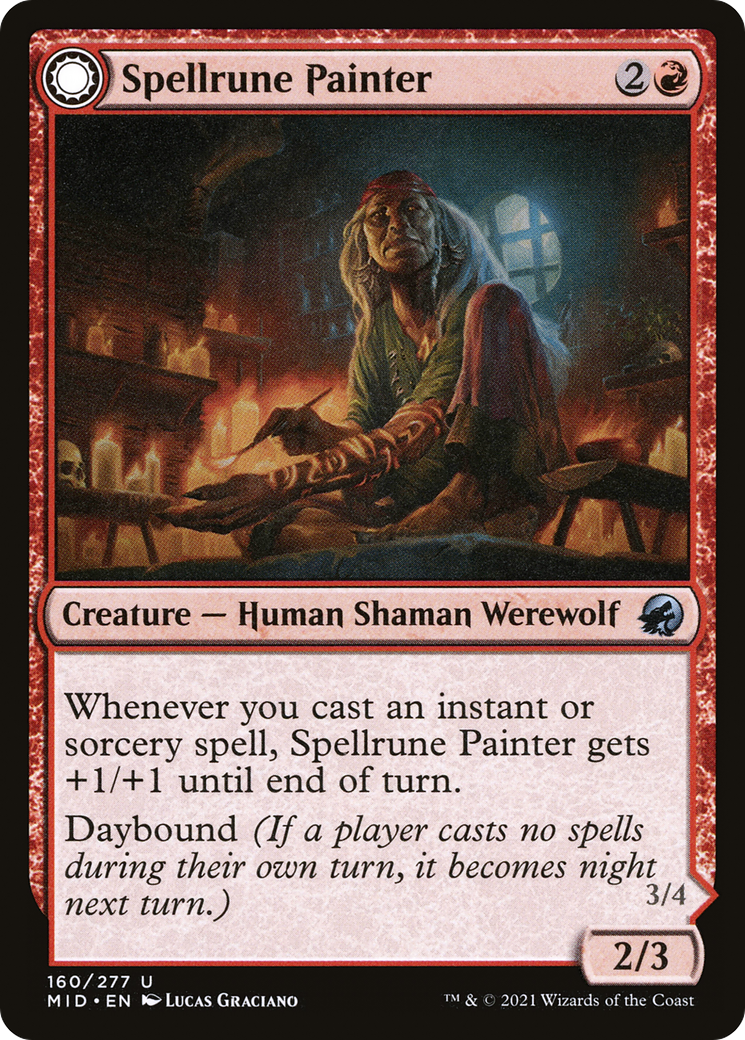 Spellrune Painter (MID-160) - Innistrad: Midnight Hunt: (Double Faced Transform) Foil