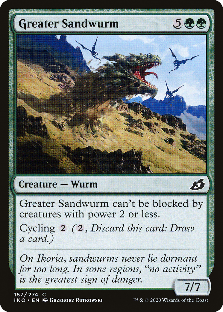 Greater Sandwurm (IKO-157) - Ikoria: Lair of Behemoths Foil