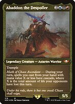 Abaddon the Despoiler (Display Commander) (Foil Etched) - Thick Stock (40K-319) - Warhammer 40,000 Commander Foil
