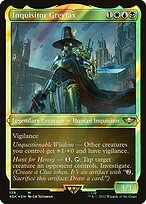 Inquisitor Greyfax (Display Commander) (Surge Foil) - Thick Stock (40K-179) - Warhammer 40,000 Commander Foil
