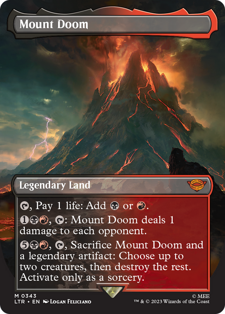 Mount Doom (Borderless) (LTR-343) - The Lord of the Rings: Tales of Middle-earth Foil
