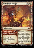 Virtue of Courage (Showcase) (WOE-282) - Wilds of Eldraine: (Showcase) Foil