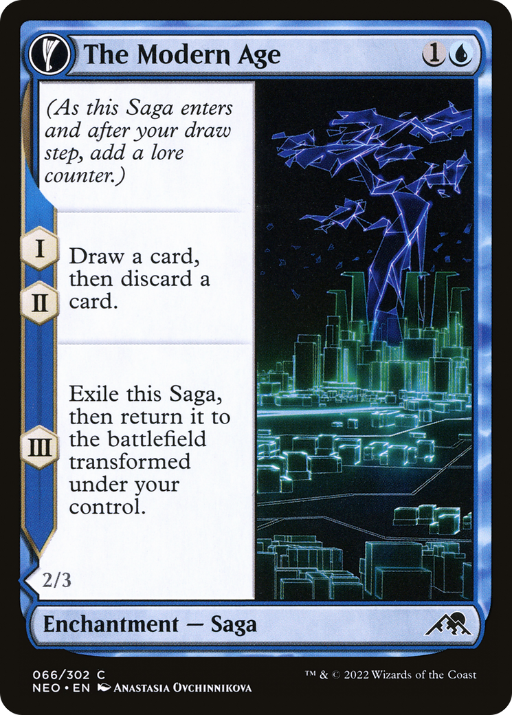 The Modern Age (NEO-066) - Kamigawa: Neon Dynasty: (fandfc, enchantment)
