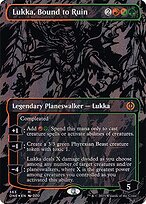 Lukka, Bound to Ruin (Oil Slick Raised Foil) (ONE-363) - Phyrexia: All Will Be One (Borderless) Foil
