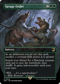 Savage Order (Borderless) (REX-006) - Jurassic World Collection Foil