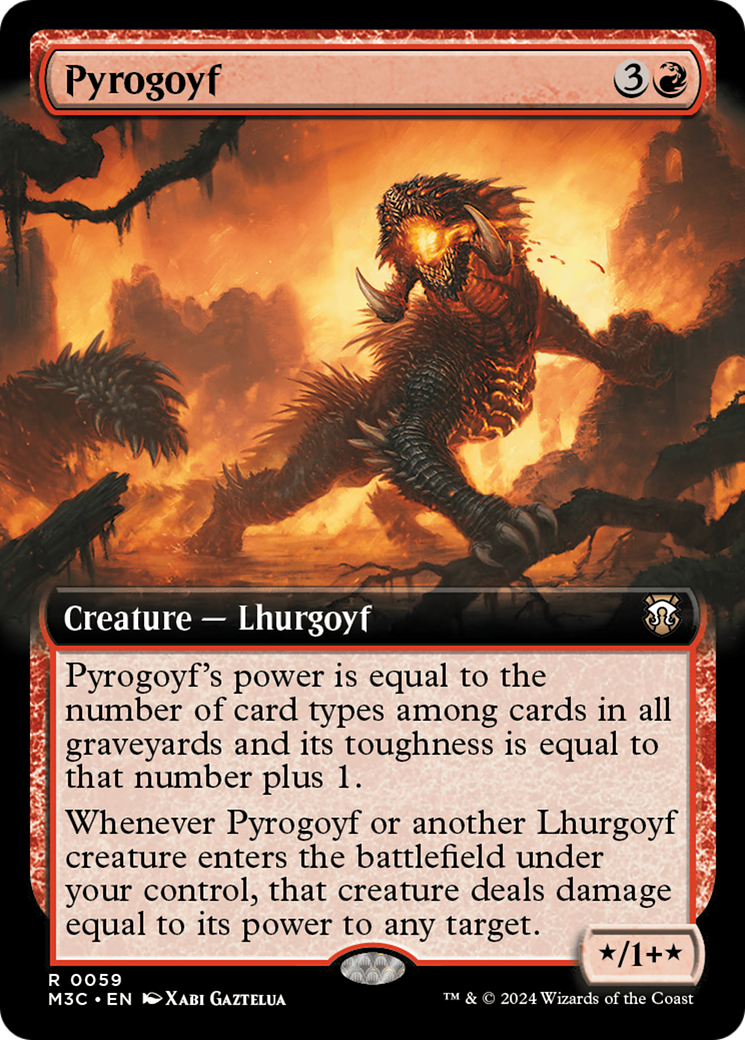 Pyrogoyf (Extended Art) (M3C-059) - Modern Horizons 3 Commander: (Extended Art)