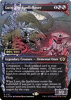 Lutri, the Spellchaser (Serial Numbered) (MUL-182Z) - Multiverse Legends: (Showcase) (Borderless) Foil